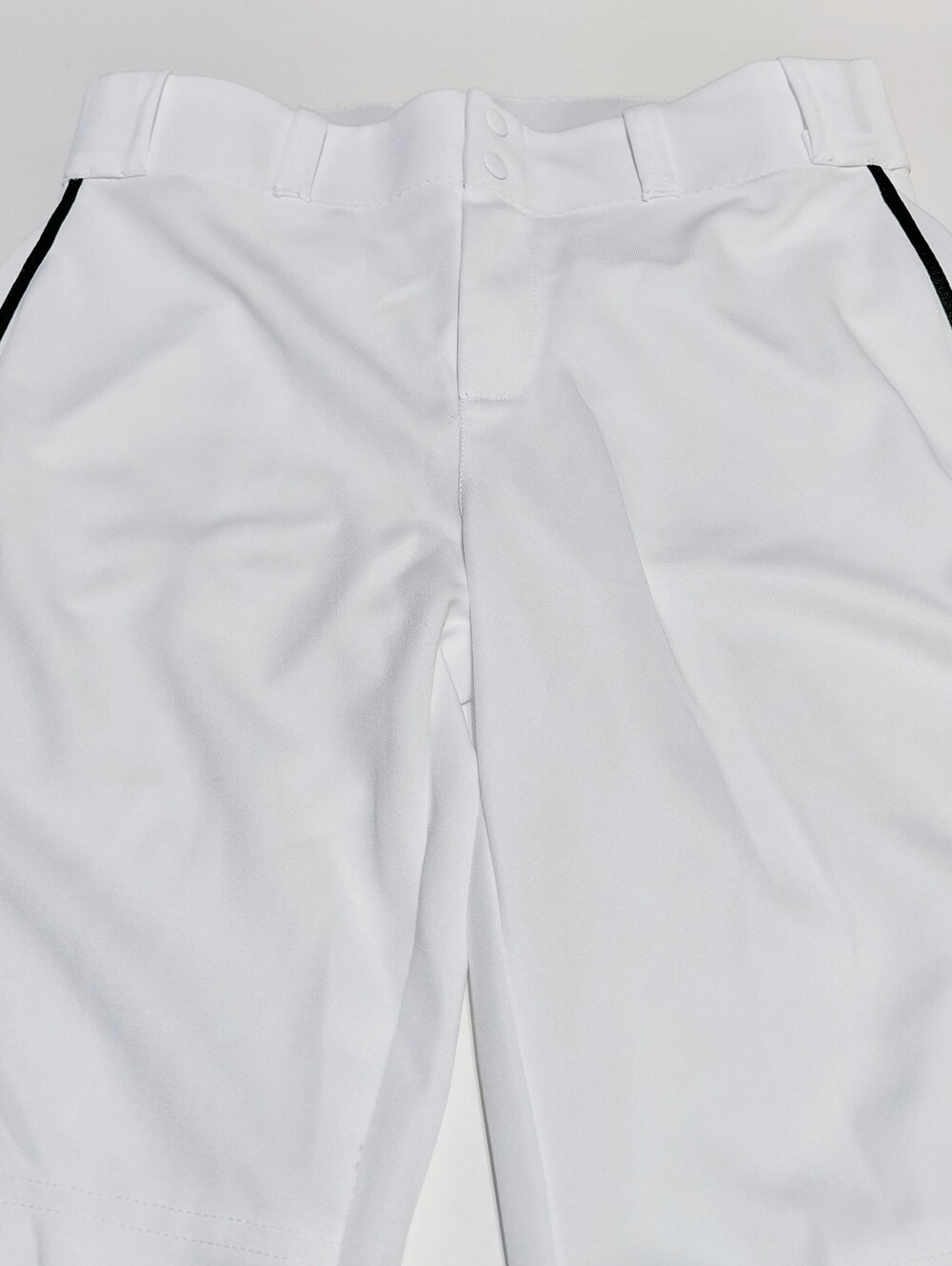 ALLESON Men's White Athletic Baseball Pants with Green Stripe Size Large
